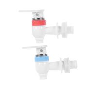 HOMSFOU 2 Pcs Water Dispenser Faucet Easy Press Spigot Tap for Cold and Hot Water No Splash Design Compatible with Dispensers for Home and Office