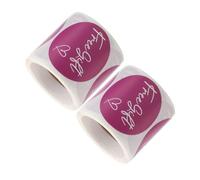 HOMSFOU 2 Rolls Purple Round Adhesive Stickers Roll Self Stick Labels for Packaging Envelopes Party Favors and Mailing Elegant Seals for Business and Events