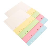 HOMSFOU 2 Sets A5 6-Hole Loose-Leaf Lined Refill Paper Inserts with 5-Color Combination, 100 Sheets Per Set, Refillable Planner and Notebook Filler for School, Office, and Journal Use