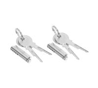 HOMSFOU 2 Sets Heavy Duty Refrigerator Fridge Cylinder Door Lock with Key and Cold Resistant Freezer Lock for Retail Display Cabinets Fit for Fridge Doors and Cabinets Enhanced Security