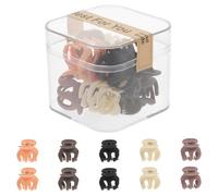 HOMSFOU 2 Sets Small Claw Hair Clips for Women and Plastic Heart-shaped Hair Claw Clips with Rounded Edges Decorative and Practical for Everyday Styling