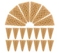 HOMSFOU 20 Pcs Miniature Ice Cream Cone Charms Resin DIY Hairpin Phone Case Decor Craft Accessories Natural Color
