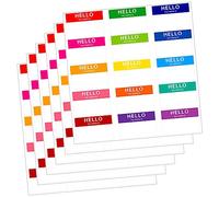 HOMSFOU 20 Sheets Multi Function Name Labels Portable Rainbow Stickers for School Office and Home Organization Thick Smooth Material for Easy Writing and Long Term Use