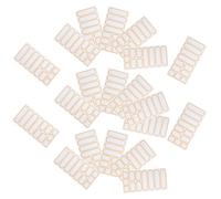 HOMSFOU 20 Sheets Orange Waterproof Writable Adhesive Labels, Rectangular Paper Stickers with Strong Adhesive and Vivid Readable Surface for Classroom Storage and Home Organisation