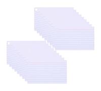 HOMSFOU 200 Sheets Ruled White Index Cards with Hole Horizontal Lined Flashcards for School and Office Portable Note Pads for Exam Prep Vocabulary Review To-do Lists and Study Sessions
