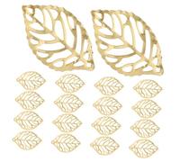 HOMSFOU 200pcs Gold Filigree Hollow Leaf Charms for Jewelry Making Mini Tree Leaf Pendants for Diy Earrings Necklaces Hairpins Craft Supplies for Fall Decor