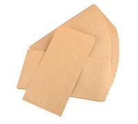 HOMSFOU 200pcs Kraft Paper Envelopes Vintage Plain Classic Kraft Envelope for Postcards Cards Money Letters School Office Business Use