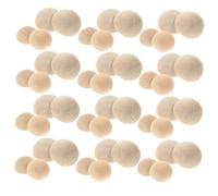 HOMSFOU 200pcs Natural Unfinished Wood Beads Half Round Wooden Balls for Jewelry Making Supplies Durable Half Sphere Craft Spacer Beads DIY Decoration Each
