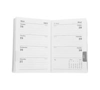 HOMSFOU 2027 Pocket Planner A7 Size with Pu Leather Cover, Efficient Scheduling and Concise Notes, Segmented Pages with Month Indexes and Full-year Calendar, for Students and Daily