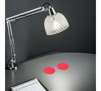 HOMSFOU 20pcs 74mm Red Transparency Film Plastic Sheets Self-Adhesive Gel Light Filter Stickers for LED Downlight Mood Lighting Replacement Sheets