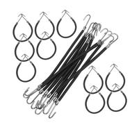 HOMSFOU 20pcs Adjustable Hair Bungee Ties with Hooks for Effortless Updos No Damage Elastic Bands for Thick Buns and Ponytails Durable Hair Clips for Women for Weddings and Everyday Use