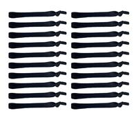 HOMSFOU 20pcs Black Adjustable Elastic Hair Ties Hair Bands for Men Thin High Elasticity Wrist Scrunchies Suitable for Ponytail and Daily Styling