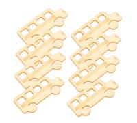 HOMSFOU 20pcs Bus-Shaped Wooden Pieces for Crafts Smooth DIY Wooden Slices for Hand Painting and Decoration Lightweight Bus Cutouts for Creative Art Projects and Home Ornaments