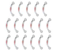 HOMSFOU 20pcs Cabinet Pull Handles Stainless Steel 4 Inch Single Hole Bow Pull Handle Silver for Drawer, Cabinet, Wardrobe, Warehouse Door and Granary Door