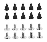 HOMSFOU 20Pcs Cone Shape Copper Rivets with Screws for DIY Punk Clothing Shoes Bags Belts Hats Leather Crafts Durable Rust Resistant Wear Resistant Accessories