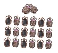 HOMSFOU 20pcs Egyptian Sacred Beetle Charm Pendants Scarab Pendant Beads Connector for Jewelry Crafting Materials Diy Necklace Bracelet Charms