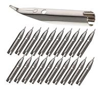 HOMSFOU 20Pcs Fountain Pen Nibs Fine Calligraphy Tips Smooth Writing Replacement for Students and Artists Pen Supplies