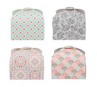 HOMSFOU 20pcs Handmade Soap and Scented Candle Paper Packaging Boxes Set, Assorted Colorful Radiant, Paisley, Fan, and Polka Dot Designs, Boxes Suitable for Small Soap and Candle Wrapping