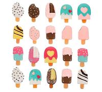 HOMSFOU 20Pcs Ice Cream Charms for Jewelry Making Vivid Designs Durable Craft Accessories for DIY Projects for Necklaces Bracelets Keychains and Scrapbooking