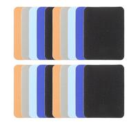 HOMSFOU 20pcs Iron on Denim Patches Fabric Repair Tape Assorted Color Washable Wearproof Creative Vintage Style for Elbows DIY Application and Home Repairs Random Color
