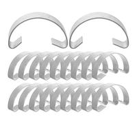 HOMSFOU 20pcs Metal Spring Cage Door Hooks for Chicken and Bird Cages 50mm Steel Clips for Secure Door Closure and Utensil Fixing in Poultry and Pet Enclosures