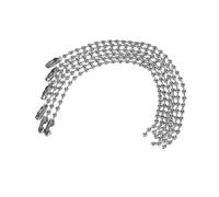 HOMSFOU 20pcs Nickel Plated Ball Chain Metal Chains with Connector Clasps for Tag Keychain DIY Jewelry Making Silver Tone