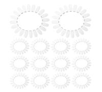HOMSFOU 20pcs Oval Plastic Nail Polish Color Display Wheel with 20 Tips Each for Nail Art Display and Organized Presentation, for Salons and Training Sessions