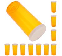 HOMSFOU 20pcs Plastic Vial Bottle Pp Cap Empty Medicine Vial for Travel Sealing Bottles for Samples