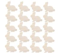 HOMSFOU 20Pcs Rabbit DIY Pendants Cute Cartoon Log Ornaments for Home Decoration for Parties and Festivals Easy to Hang Durable Material for DIY Enthusiasts