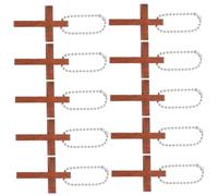 HOMSFOU 20pcs Small Wooden Cross Charms for Keychains DIY Pendant Craft Jewelry Accessories Durable Hanging Ornaments for Bags Backpacks and Keys
