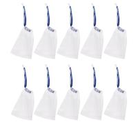 HOMSFOU 20pcs Soap Bubble Bags Bathing Soap Pouch Nylon Material Quick Drying Lather Rich Foam Maker Random Colour Practical Cleaning Tool Random Color