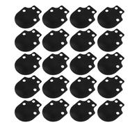 HOMSFOU 20pcs Stainless Steel Armor Scales, Black Fish Scale Metal Plates, Easy to Rivet or Sew, Replaceable DIY Craft Scale Pieces for Theater and Renaissance Costume Making
