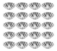 HOMSFOU 20pcs Stainless Steel Baking Molds Set, Non-Stick Muffin Cups and Egg Tart Pans for Household Baking, Multi-Function Pudding and Cake Molds Suitable for Home Kitchen Use