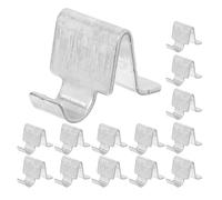 HOMSFOU 20pcs Stainless Steel Cabinet Shelf Pegs Metal Clips for Office Storage Closets Lockers Heavy Duty Support Brackets for Panel Shelving Easy Snap-in Installation Wear-Resistant