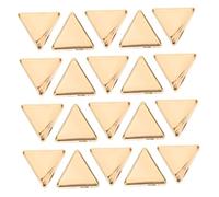 HOMSFOU 20pcs Triangle Spacer Beads Copper Metal Charms for DIY Jewelry Making Crafting Tiny Triangle Beads for Bracelets Necklaces Earrings and Stylish Embellishments