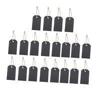 HOMSFOU 20pcs Unfinished Wooden Price Tags Multifunctional Chalkboard Labels for Clothing DIY Crafts Jewelry Display and Handmade Accessories