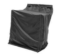 HOMSFOU 210d Black Silver-coated Washing Machine Cover with Back Tie, Waterproof Dustproof Protector for Automatic Laundry Washer and Dryer, Home Appliance Protection for Indoor