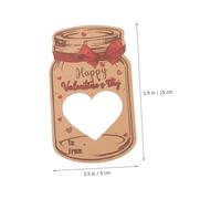 HOMSFOU 24 Sets Valentine's Day Mason Jar Cards for Classroom Party Favors Exchange Greeting Cards Creative Valentines Day Boys