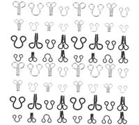 HOMSFOU 240pcs Metal Sewing Hook and Eye Fasteners Clothing Closures for Bras Dresses Skirts and Trousers Easy to Sew Repair Garment Clasps