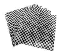 HOMSFOU 24pcs Black Waxed Baking Paper Oil-Proof Snack Wrapping Sheets with Checkered Pattern for Frying, Sandwiches, and Burger Oil Absorption in Kitchen