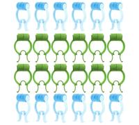 HOMSFOU 24pcs Professional Nasal Clips for Nosebleed Stopper and Lung Breathing Training, Blue and Green Nose Fixing Clips for Household Use and Nasal Breathing Support