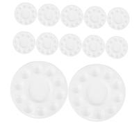 HOMSFOU 24pcs Round Plastic Paint Palette with Wells for Acrylic Oil Watercolor Mixing Portable Lightweight Tray for Organized Color Blending and Easy Cleaning for Artists and Hobbyists