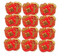HOMSFOU 24pcs Traditional Chinese Luck Money Red Envelopes Random Style Hong Bao Money Bags for Chinese Year Festival Red Envelope with Cartoon Designs