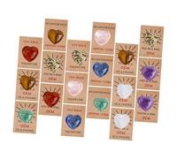 HOMSFOU 24pcs Valentine’S Day Cards for with Heart-Shaped Crystals, Bulk Classroom Exchange Cards for School Parties and Swaps