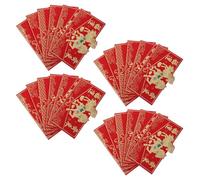 HOMSFOU 24pcs Year of Horse Red Envelopes Chinese Year Hong Bao Packets with Horse Design Portable Spring Festival Lucky Money Paper Pockets for Wallet and Celebration