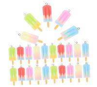 HOMSFOU 25Pcs Ice Cream Pendant Charms for Jewelry Making Durable Key Chain Accessories for Necklaces Bracelets Earrings and More for Friends and Family