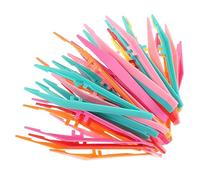 HOMSFOU 25Pcs Plastic Tweezers Fine Motor Skills Training Tools Lightweight Safe School Teaching Aid for Early Education Sorting Counting and Science Experiments