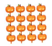 HOMSFOU 25pcs Pumpkin Shaped Foil Balloons for Thanksgiving and Fall Decor Reusable Aluminum Foil Autumn Party Decorations for Home and Seasonal Celebrations