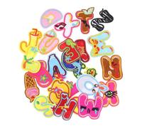 HOMSFOU 26pcs Iron Embroidery Letters for Fabric DIY Heat Transfer Alphabet Patches for Clothing Coats Shirts Bags Durable Sew Decorative Letters