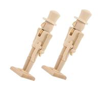 HOMSFOU 2Pcs 18Cm Unfinished Wooden Nutcracker Soldiers DIY Blank Walnut Soldier Ornaments Christmas Decoration Crafts
